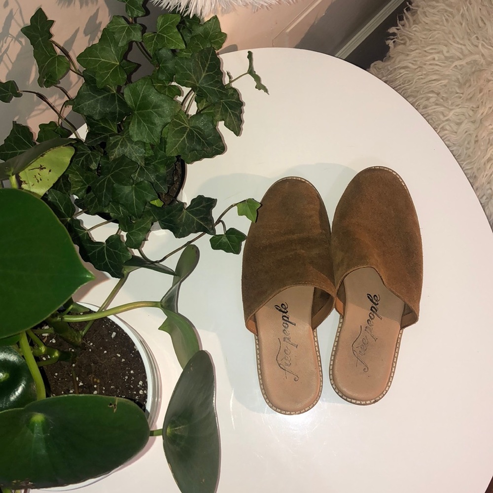 Free People Coronada Suede Leather Mules